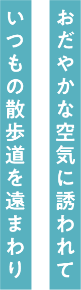 おだやかな空気に誘われていつもの散歩道を遠まわり