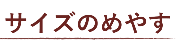 サイズのめやす