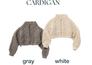 CARDIGAN gray white