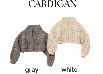 CARDIGAN gray white