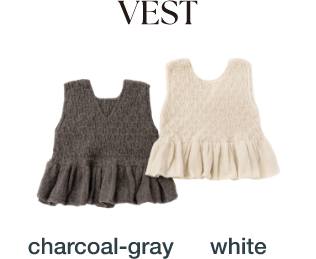 VEST charcoal-gray white