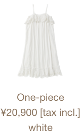 One-piece ¥20,900 [tax incl.] white