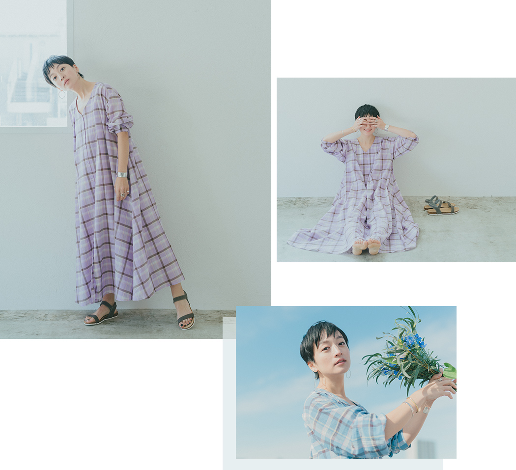 高山都さんコラボアイテム シャツワンピース
