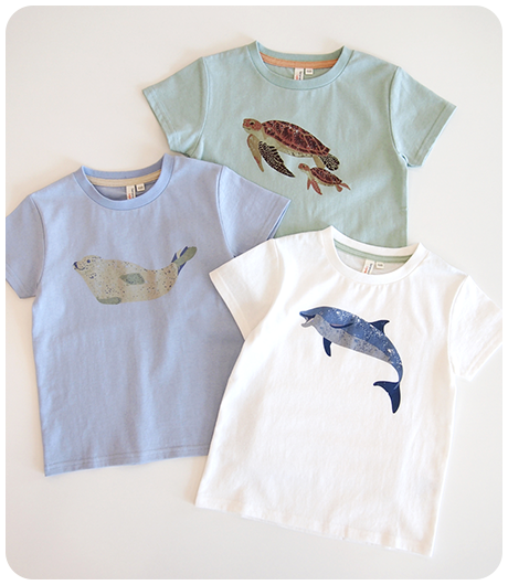 海の生き物Tシャツ