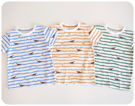 カワウソボーダーTシャツ