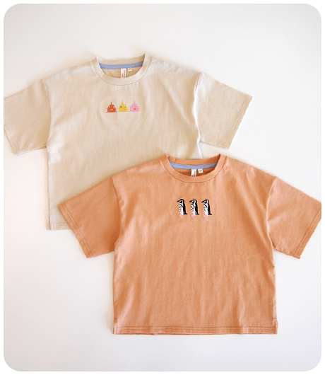 BIGシルエット刺繍Tシャツ