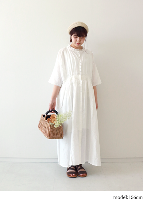 胸刺繍レースワンピース(WEB限定)