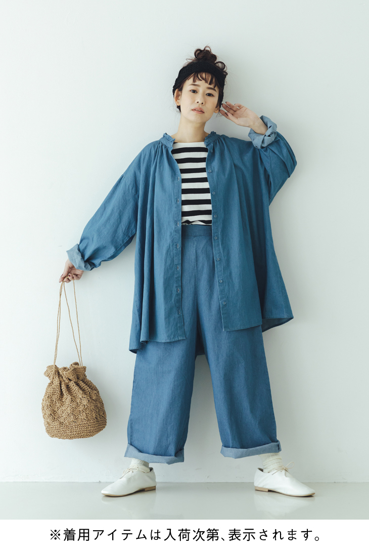 INDIGO ITEM yukiさんが着こなす初夏のインディゴ