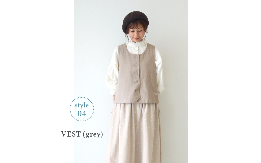 刺繍入りワンピース＆ベスト受注会 grey