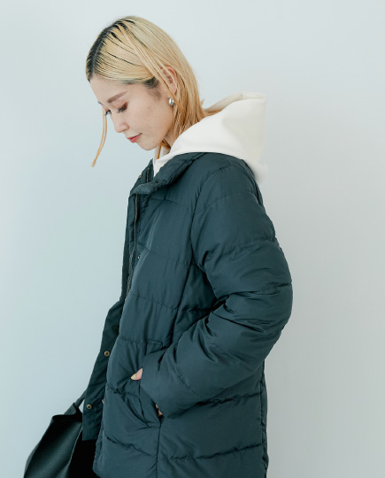 Samansa Mos2 blue【STYLE UP PADDED COAT 冬の大人カジュアルを