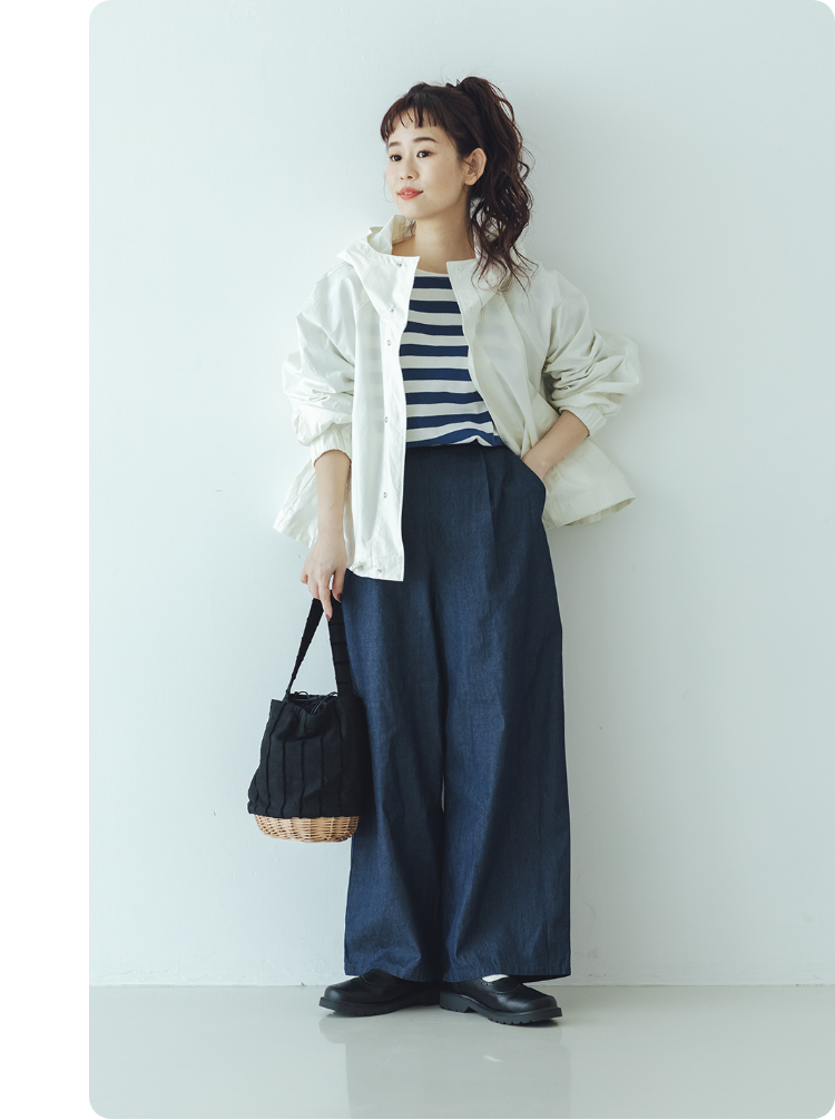 INDIGO ITEM yukiさんが着こなす初夏のインディゴ｜レディース
